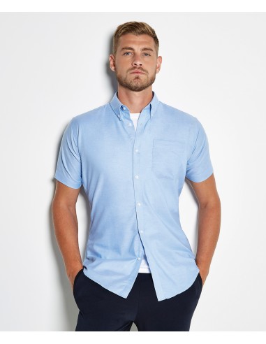 K-KK183-Mens Slim Fit Workwear Oxford Shirt Short Sleeve